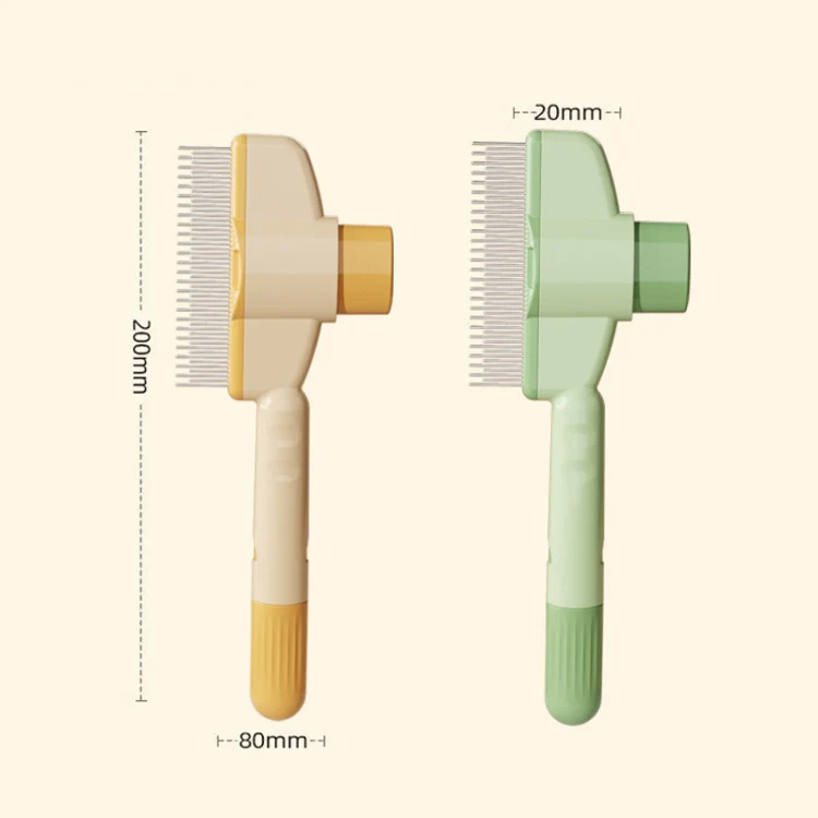 Knotting Hair Removal Cat Comb Pet Self-Cleaning Detangling Comb(Yellow) - Image 7