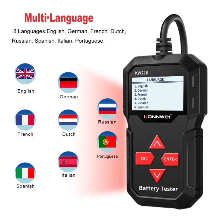 KONNWEI KW210 Car Battery Test Battery Capacity Resistance Battery Detector - Image 5