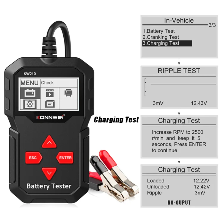 KONNWEI KW210 Car Battery Test Battery Capacity Resistance Battery Detector - Image 6