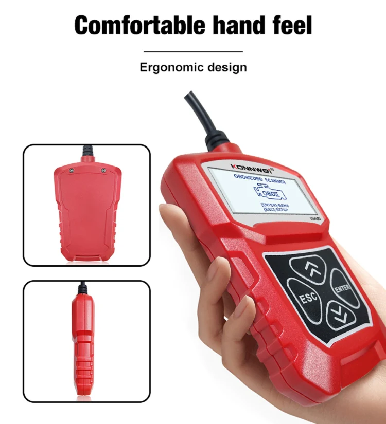 KONNWEI KW309 V309 V310 MS309 Code Reader OBD2 Scanner Diagnostic Tool(Red) - Image 15