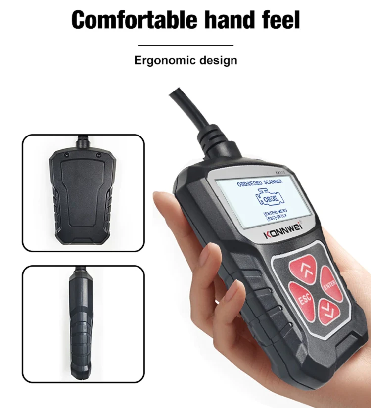 KONNWEI KW310 OBD Car Fault Detector Code Reader ELM327 OBD2 Scanner Diagnostic Tool(Black) - Image 14