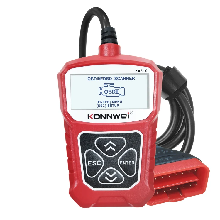 KONNWEI KW310 OBD Car Fault Detector Code Reader ELM327 OBD2 Scanner Diagnostic Tool(Red) - Image 2
