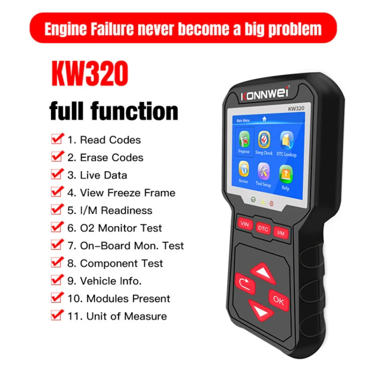KONNWEI KW320 Car OBD2 Fault Diagnosis Tool - Image 3