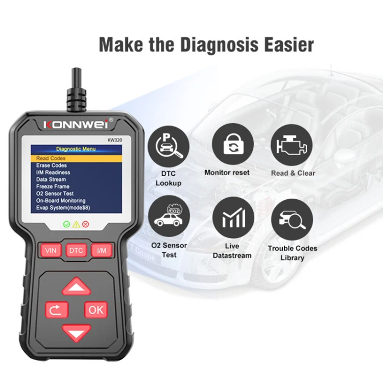 KONNWEI KW320 Car OBD2 Fault Diagnosis Tool - Image 4