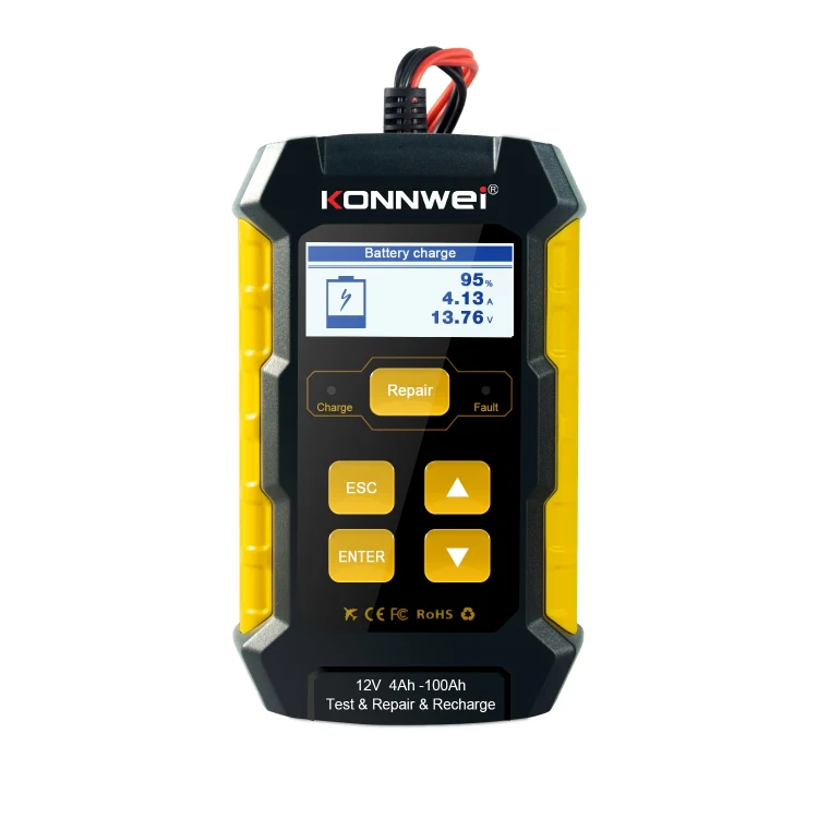 KONNWEI KW510 3 in 1 Car Battery Tester / Charger / Repairer, Support 8 Languages(US Plug) - Image 2