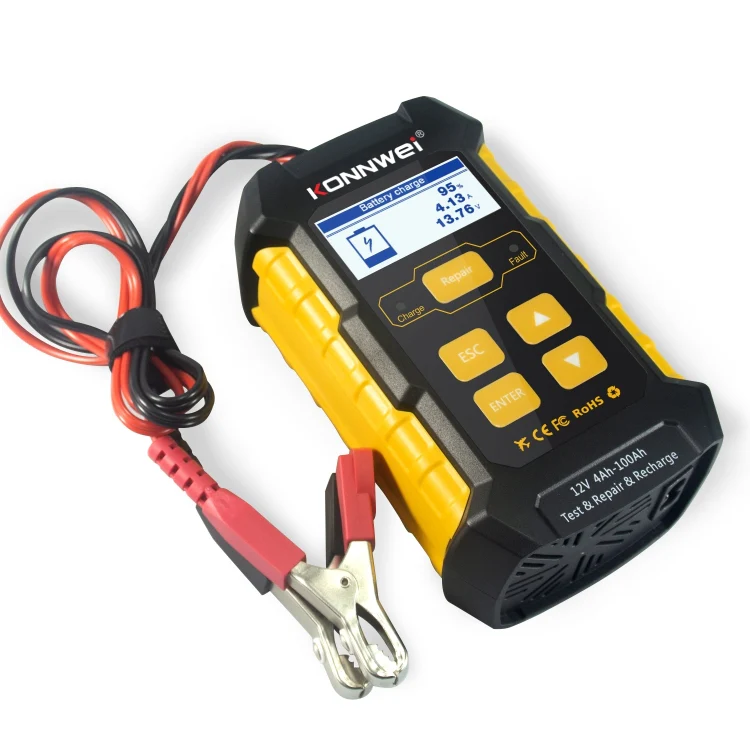 KONNWEI KW510 3 in 1 Car Battery Tester / Charger / Repairer, Support 8 Languages(US Plug) - Image 3