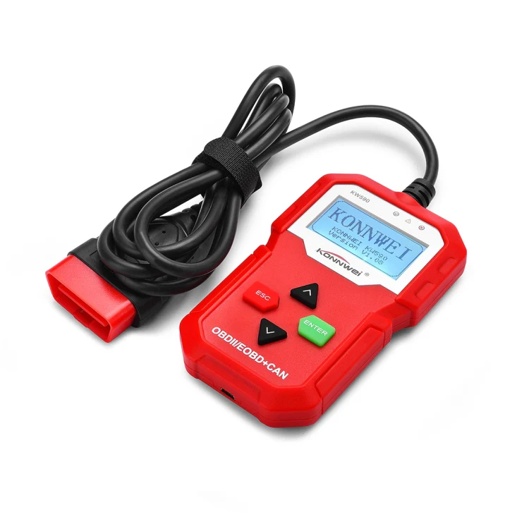 KONNWEI KW590 Mini OBDII Car Auto Diagnostic Scan Tools Auto Scan Adapter Scan Tool (Can Only Detect 12V Gasoline Car)(Red) - Image 7