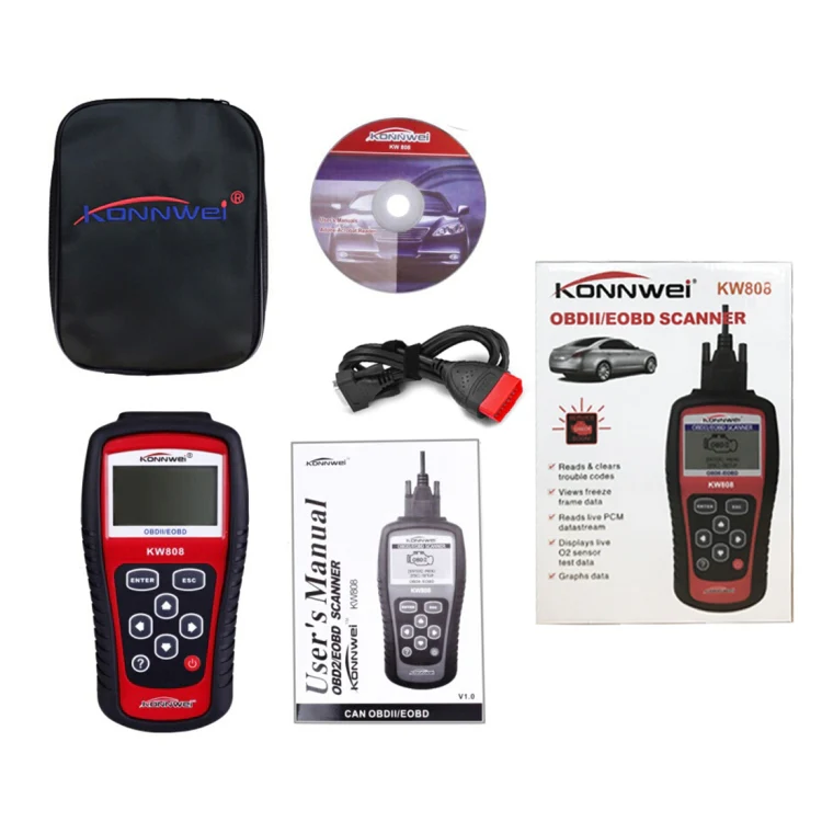 KONNWEI KW808 EOBD / OBDII Car Auto Diagnostic Scan Tools CAN Code Reader Scanner Auto Scan Adapter Scan Tool (Can Only Detect 12V Gasoline Car) - Image 5