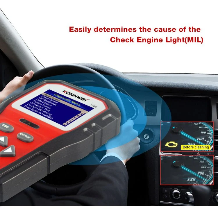 KONNWEI KW860 Car 2.8 inch TFT Color Screen Battery Tester Support 8 Languages / I Key Analysis Function - Image 13