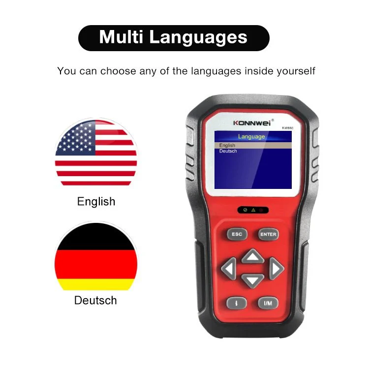 KONNWEI KW860 Car 2.8 inch TFT Color Screen Battery Tester Support 8 Languages / I Key Analysis Function - Image 18