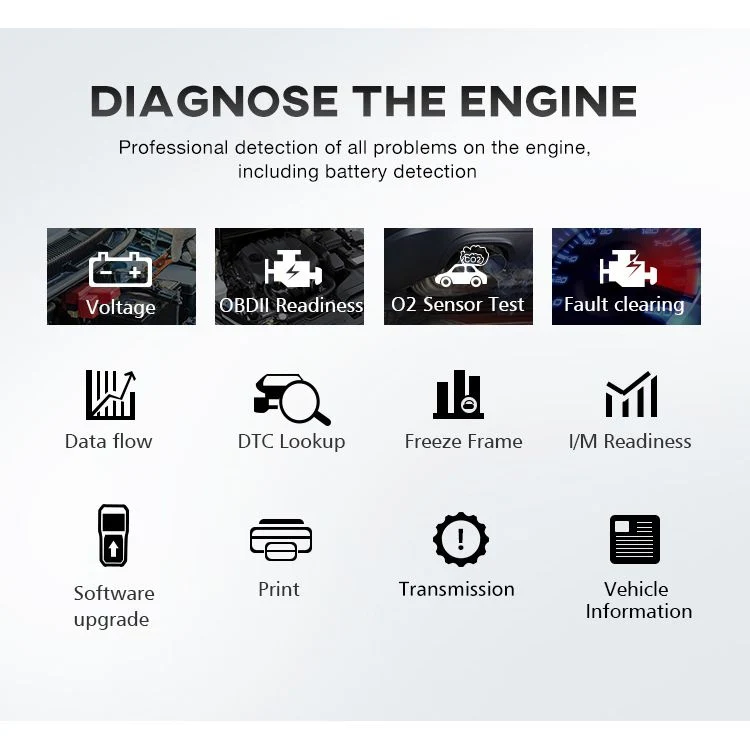 KONNWEI KW860 Car 2.8 inch TFT Color Screen Battery Tester Support 8 Languages / I Key Analysis Function - Image 8
