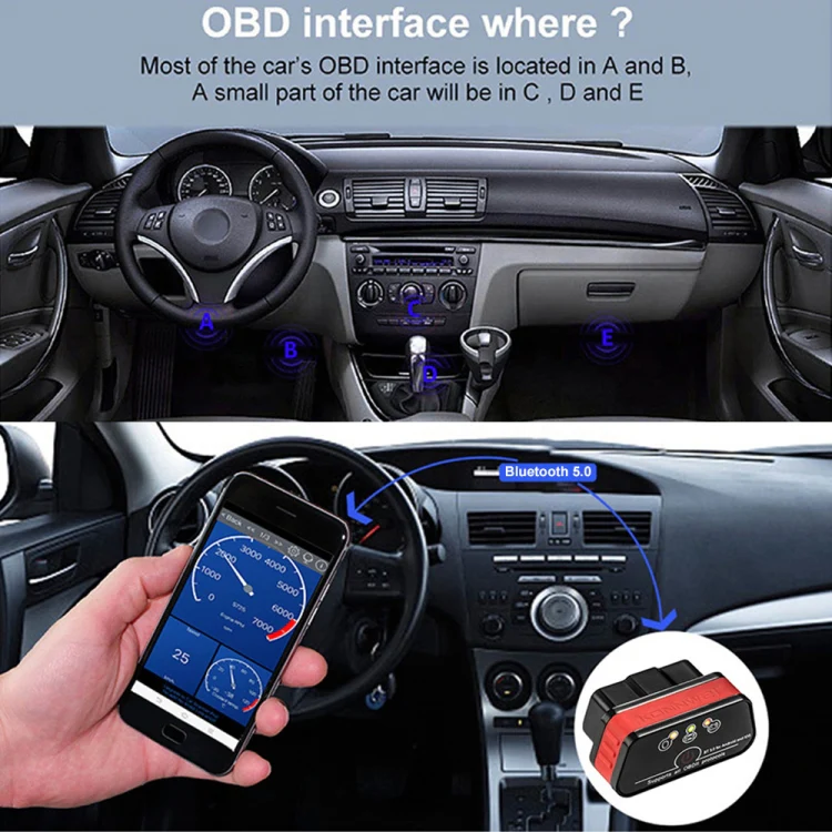 KONNWEI KW901 Android Phone OBD2 Car Bluetooth 5.0 Diagnostic Scan Tools(Red) - Image 7