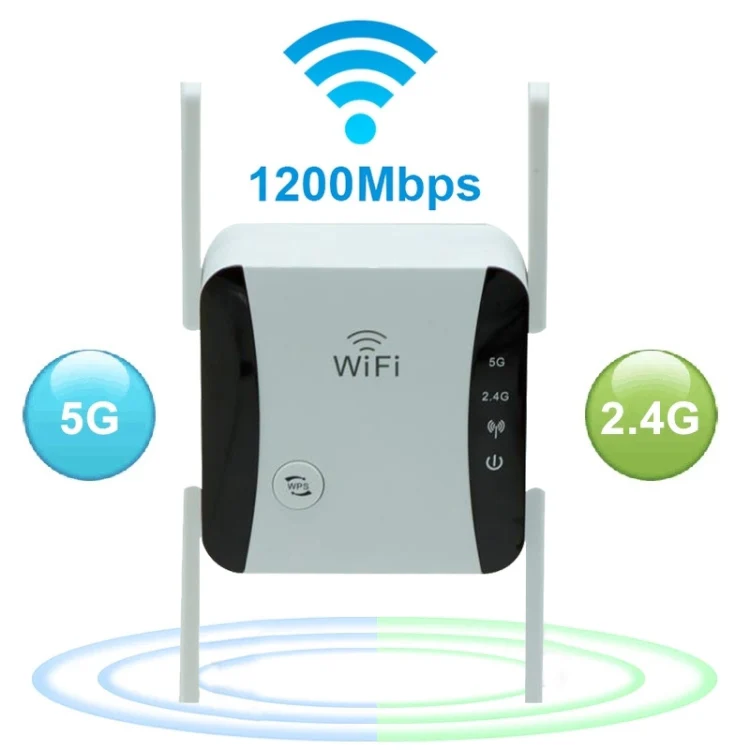 KP1200 1200Mbps Dual Band 5G WIFI Amplifier Wireless Signal Repeater, Specification:AU Plug(White) - Image 2