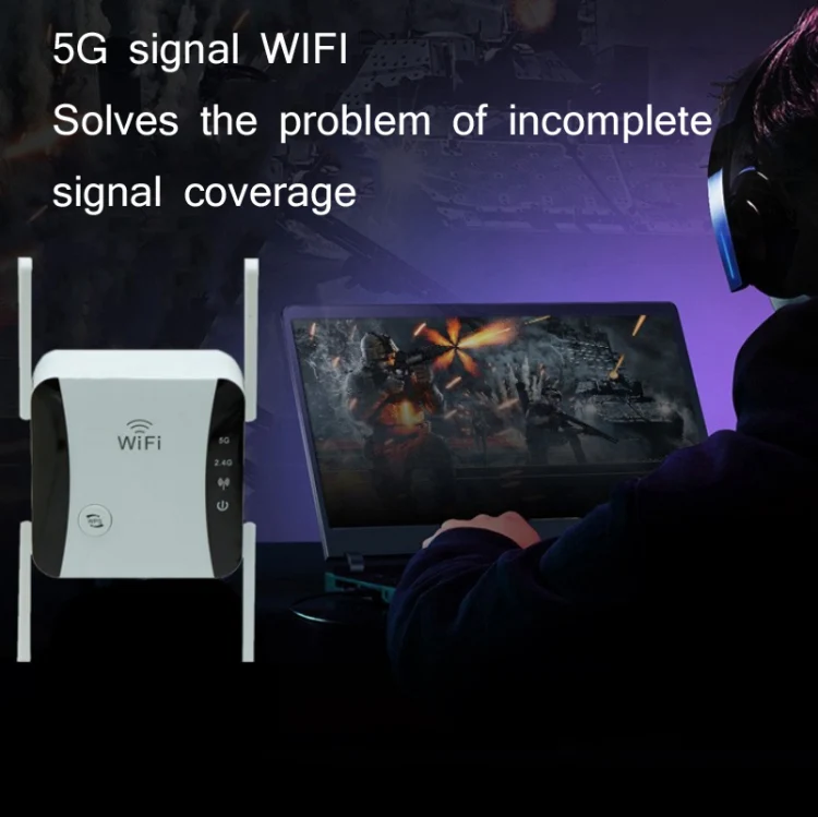 KP1200 1200Mbps Dual Band 5G WIFI Amplifier Wireless Signal Repeater, Specification:UK Plug(White) - Image 6