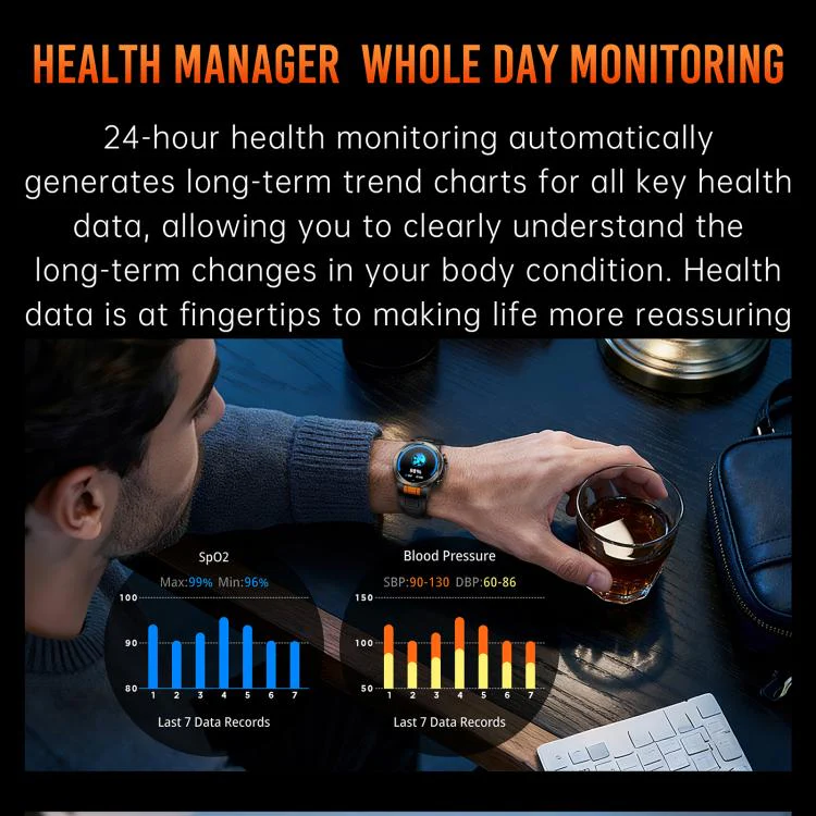 KT91 1.43 inch AMOLED Sports Smart Watch with Flashlight, Support Health Monitoring(Black) - Image 13