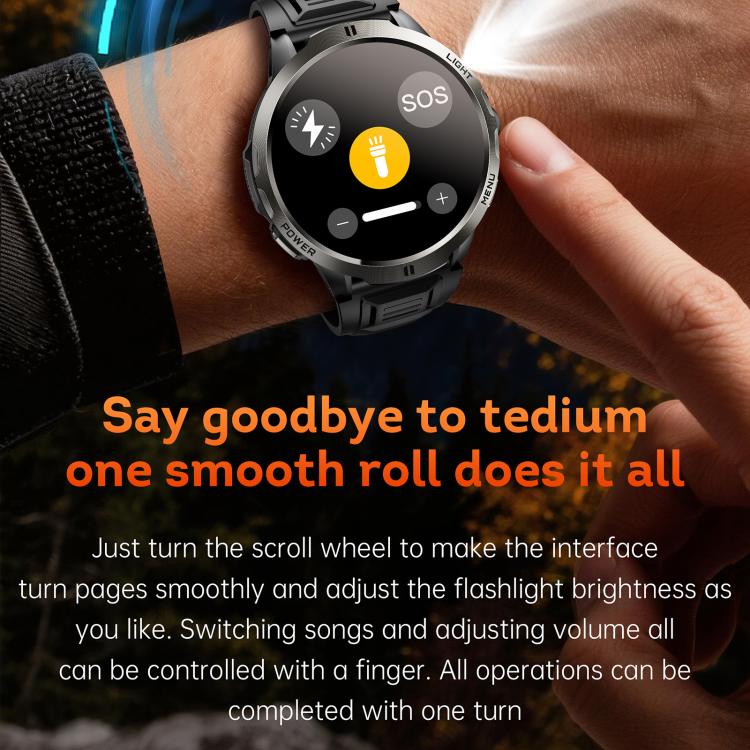 KT92 1.7-inch TFT Display 3ATM Smart Watch with Roller Control & 1000mAh Battery(Black Roller) - Image 6