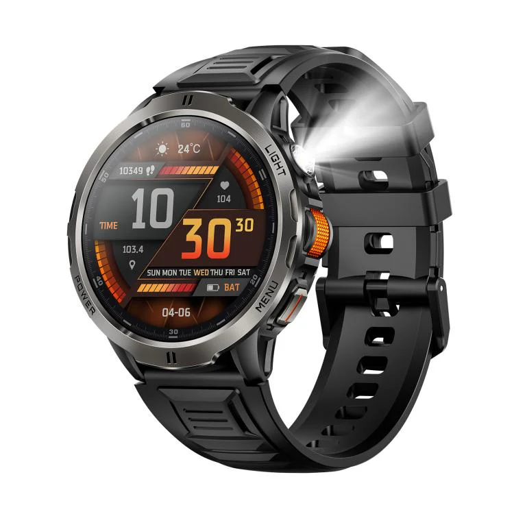 KT92 1.7-inch TFT Display 3ATM Smart Watch with Roller Control & 1000mAh Battery(Orange Roller)