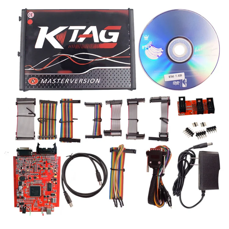 KTAG V7.020 Red PCB Board ECU Programming Tool Unlimited Token, US Plug - Image 2