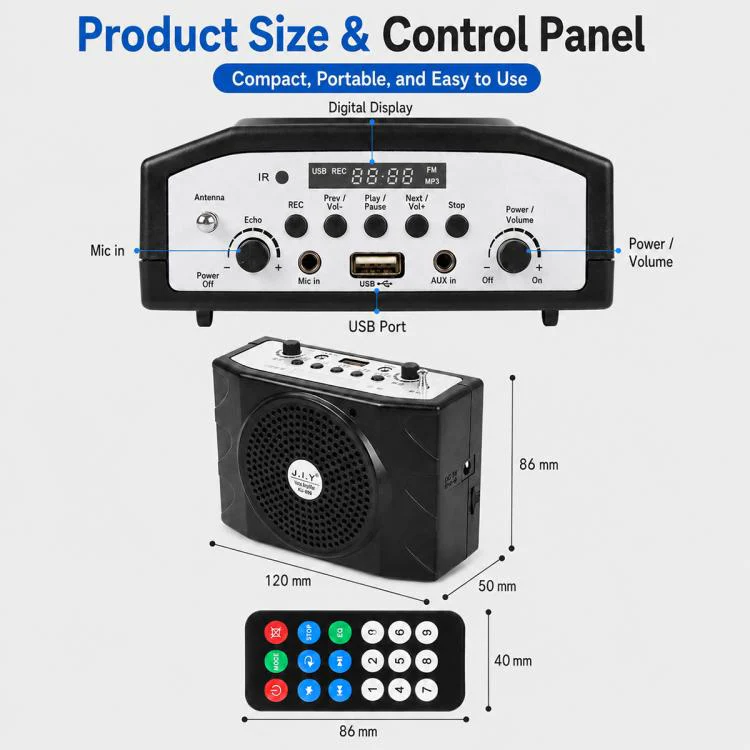 KU-898 Bluetooth Portable Microphone Teaching Voice Amplifier, Plug Type:EU Plug(Black) - Image 10