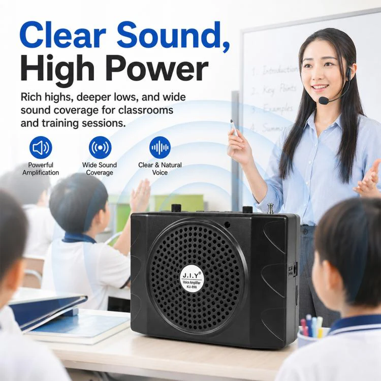 KU-898 Bluetooth Portable Microphone Teaching Voice Amplifier, Plug Type:EU Plug(Grey) - Image 6