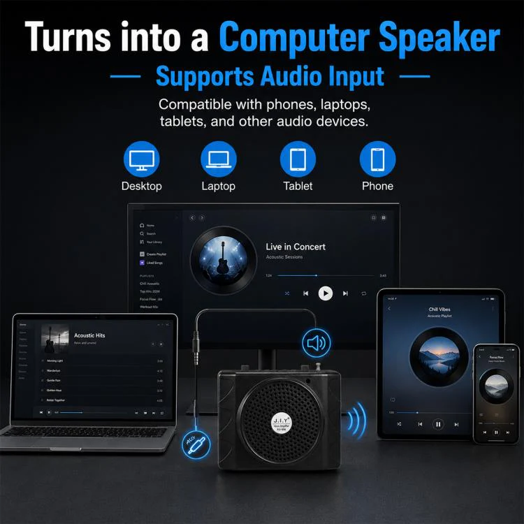 KU-898 Bluetooth Portable Microphone Teaching Voice Amplifier, Plug Type:US Plug(Black) - Image 7