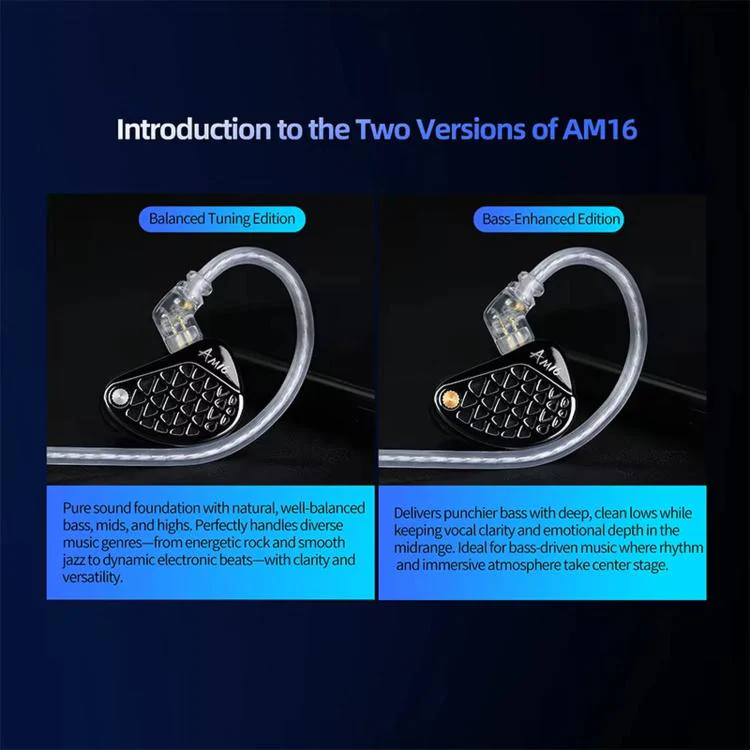 KZ-AM16 Dedicated Low-Frequency Drivers Music Gaming Hi-Fi 1.2m Wired Earphones, Spec: Bass Enhanced Standard 3.5mm - Image 3