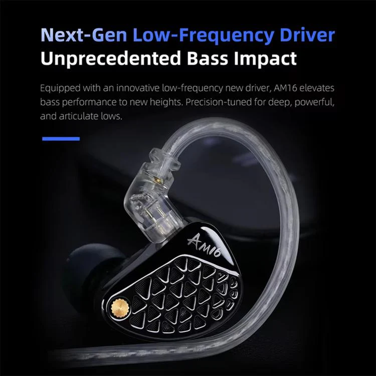 KZ-AM16 Dedicated Low-Frequency Drivers Music Gaming Hi-Fi 1.2m Wired Earphones, Spec: Bass Enhanced With Mic 3.5mm - Image 6