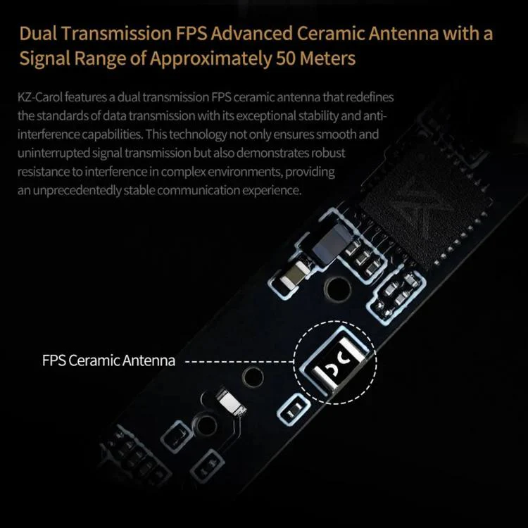 KZ-Carol Active Noise Reduction Bluetooth Earphones Hi-Fi ANC Noise Reduction TWS Earbuds(Black) - Image 7