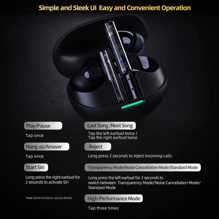 KZ-Carol Pro ANC Noise Reduction Bluetooth Earphones(Black) - Image 14