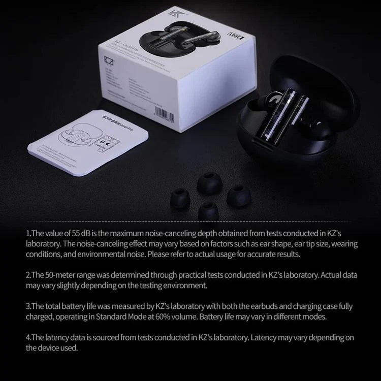 KZ-Carol Pro ANC Noise Reduction Bluetooth Earphones(Black) - Image 15