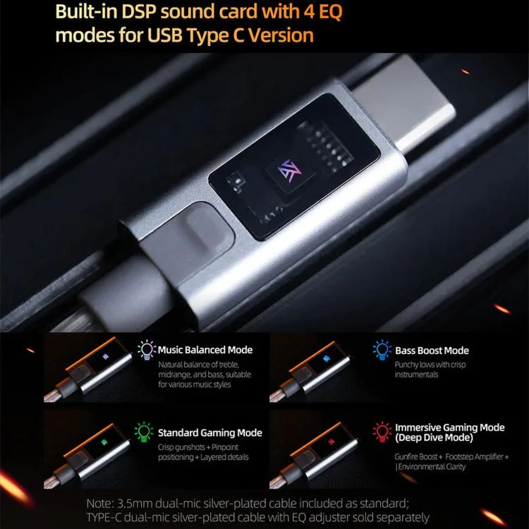 KZ-Gale HiFi 1.2 m Wired Game Earphones, Spec: Black With Mic 3.5mm - Image 9