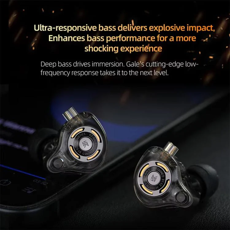 KZ-Gale HiFi 1.2 m Wired Game Earphones, Spec: White With Mic 3.5mm - Image 3
