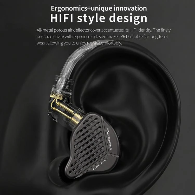 KZ-PR1 Planar Magnetic 1.2m Wired Earphones 13.2mm Planar Driver High-Res Hi-Fi Earbuds, Spec: Standard - Image 5