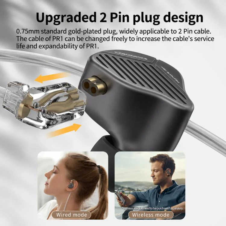 KZ-PR1 Planar Magnetic 1.2m Wired Earphones 13.2mm Planar Driver High-Res Hi-Fi Earbuds, Spec: Standard - Image 7