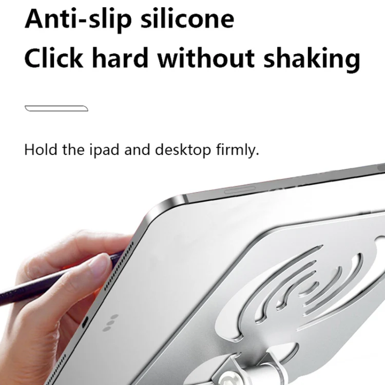 L-13 Aluminum Alloy Foldable Rotating Laptop/Tablet Stand (Silver) - Image 5