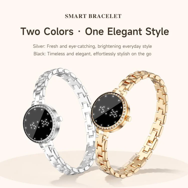 L6 Smart Watch Fashion Bracelet, Support Health Monitoring / Raise To Wake Screen(Rose Gold) - Image 13