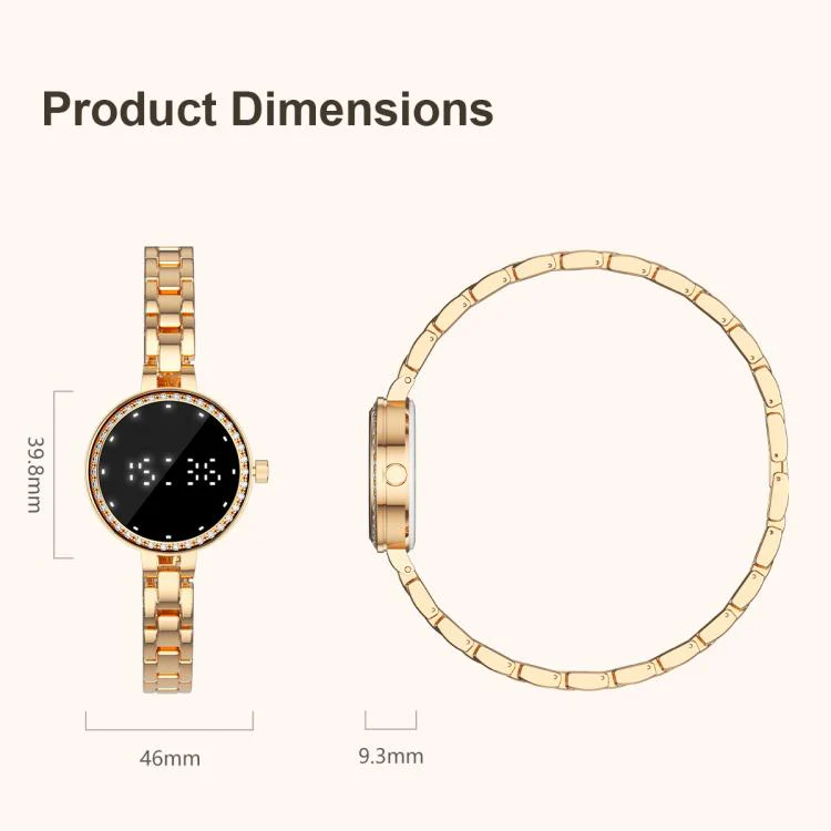 L6 Smart Watch Fashion Bracelet, Support Health Monitoring / Raise To Wake Screen(Rose Gold) - Image 14