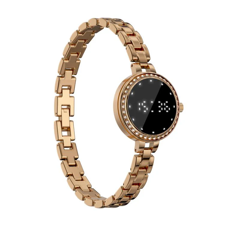 L6 Smart Watch Fashion Bracelet, Support Health Monitoring / Raise To Wake Screen(Rose Gold) - Image 2