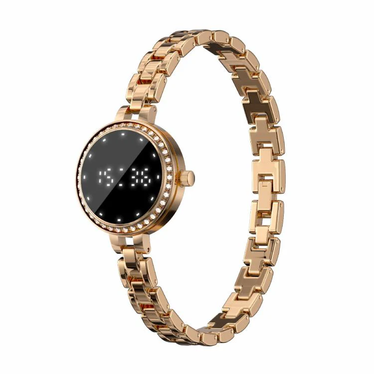 L6 Zinc Alloy Smart Bracelet Supports Call Reminder / Heart Rate / Sleep / Blood Oxygen / Pressure(金色)