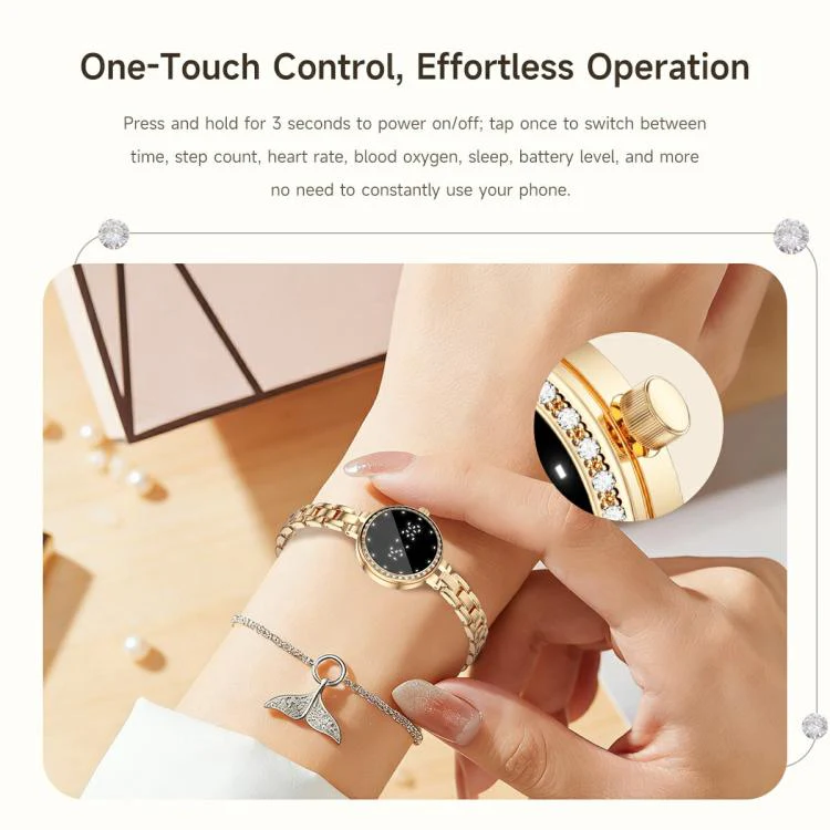 L6 Zinc Alloy Smart Bracelet Supports Call Reminder / Heart Rate / Sleep / Blood Oxygen / Pressure(金色) - Image 20