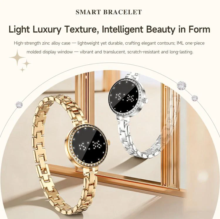 L6 Zinc Alloy Smart Bracelet Supports Call Reminder / Heart Rate / Sleep / Blood Oxygen / Pressure(金色) - Image 7