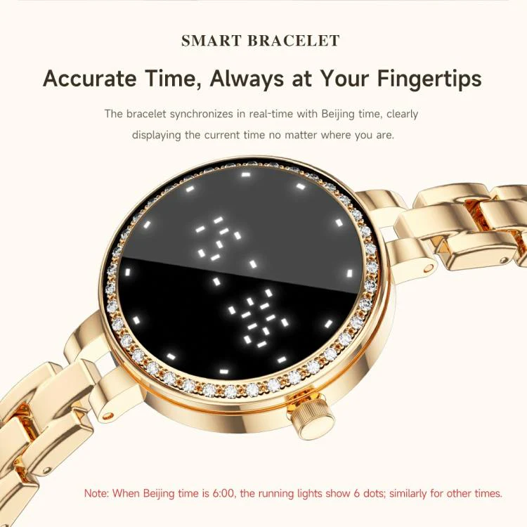 L6 Zinc Alloy Smart Bracelet Supports Call Reminder / Heart Rate / Sleep / Blood Oxygen / Pressure(金色) - Image 8