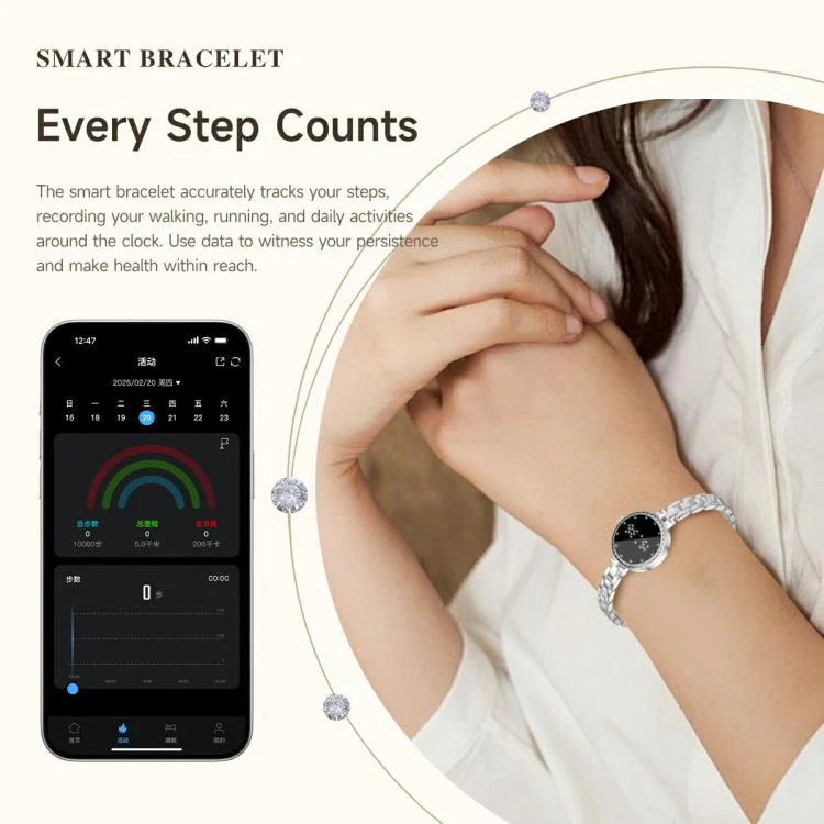L6 Zinc Alloy Smart Bracelet Supports Call Reminder / Heart Rate / Sleep / Blood Oxygen / Pressure(金色) - Image 9