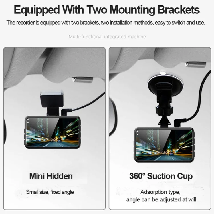L601 HD Night Vision Electronics Dog Reversing Image Driving Recorder, Style: WIFI Version(Double Recorded) - Image 11