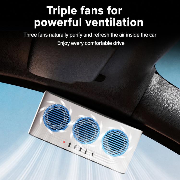 L6189 Solar Powered Car Exhaust Fan With Strobe Warning Light Interior Air Circulation Fan(Black) - Image 4