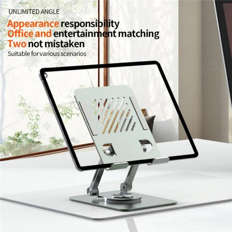 L8 2 in 1 360 Degree Rotating Foldable Desktop Phone Tablet Metal Cooling Holder - Image 10