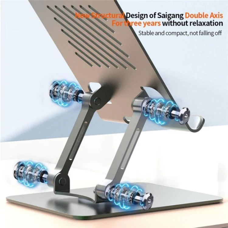 L8 2 in 1 360 Degree Rotating Foldable Desktop Phone Tablet Metal Cooling Holder - Image 6