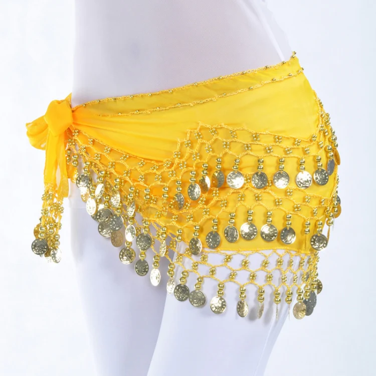 Lady Belly Dance Hip Scarf Accessories 3-Row Belt Skirt Bellydance Waist Chain Wrap Adult Dance Wear(Black) - Image 5