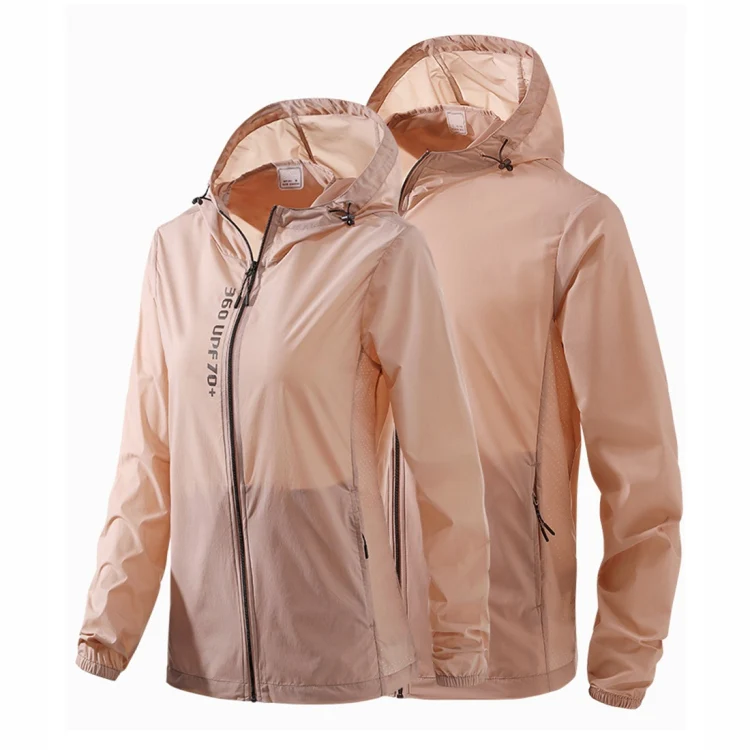 Ladys Outdoor UV Proof Breathable Lightweight UPF 70+ Couples Sun Proof Clothes (Color:Brown Size:S) - Image 2