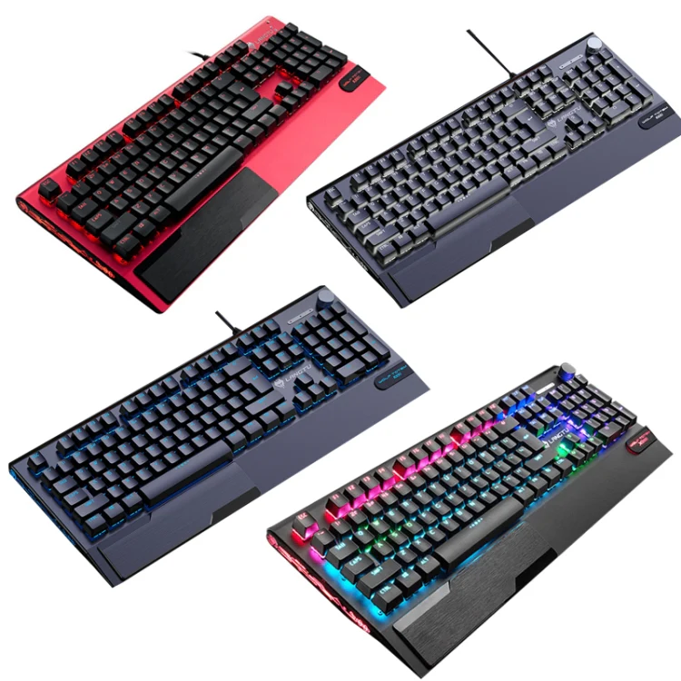 LANGTU K1000 104 Keys Luminous Wired Keyboard, Cable Length: 1.5m(Black Green Shaft White Light) - Image 2